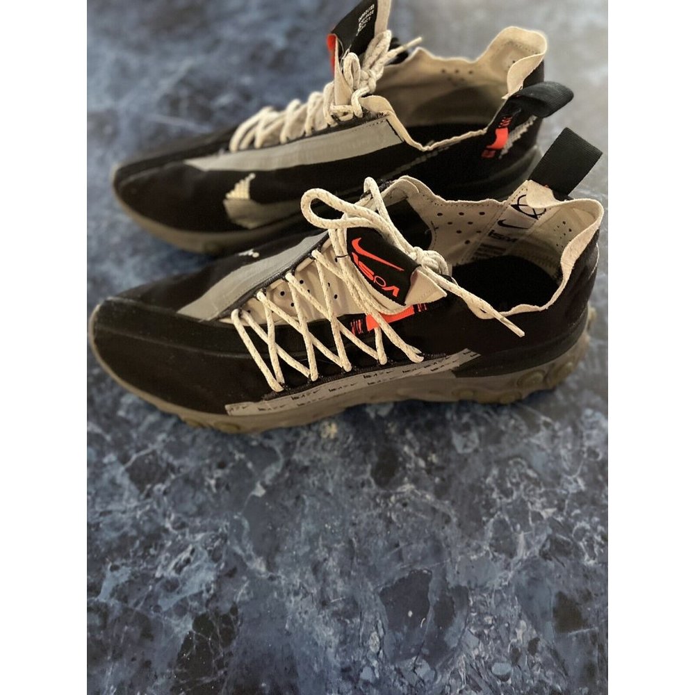 Nike Ispa React Low Running Off White Black Gunsm… - image 1